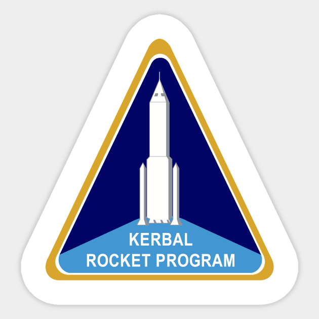 Kerbal Rocket Program logo Sticker by jeffmcdowalldesign